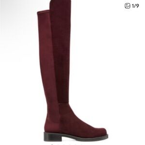Stuart Weitzman Deep Red suede Over-the-Knee Boots size 9